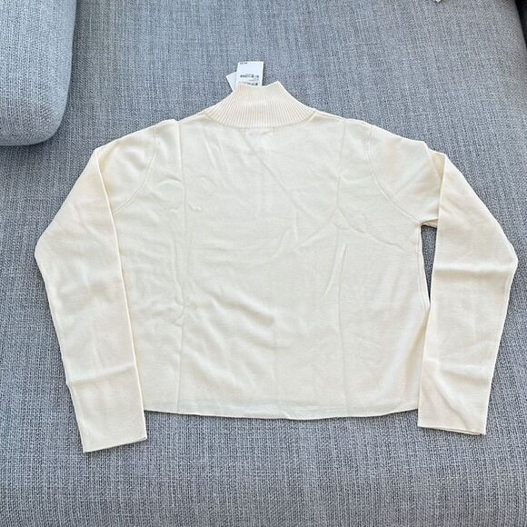Cali Be 1/2 Zip‎ Cream Pullover Lightweight Sweater Size Large - Picture 6 of 8
